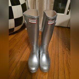 Hunter Silver Rain Boots